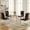 Table with 4 Black Chairs Silver Leg, variant on Sumdeal Modern 5-Piece Light Luxury Dining Set, 71" Oval Tempered Glass Table with Silver Double Pedestal Base & 4 Grey PU Leather High-Back Chairs, Kitchen