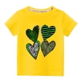 thumbnail image 1 of Qiopertar Haut à Manches Courtes Imprimé Col Rond Mignon Mode pour Enfants Garçons Filles en Solde à Moins de 5$ en Solde, 1 of 3