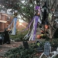 thumbnail image 3 of SEANATIVE Galaxy Pumpkin Windsock Halloween Windsock Outdoor Hanging with Tails 2 Pieces Halloween Black Cat Quick-Drying Decoration Washable Windsock Garden Hanging, 3 of 7