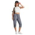 thumbnail image 5 of Capris for Women Quick Dry Elastic Waist Straight Leg with 6 Pockets Lightweight Casual Summer Hiking Pants, M, 5 of 7