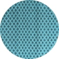 thumbnail image 1 of Ahgly Company Indoor Round Abstract Light Blue Modern Area Rugs, 5' Round, 1 of 4