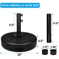 thumbnail image 2 of Soporte para sombrilla de patio Simple Deluxe 20, redondo, negro, 2 of 7