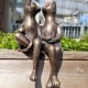 thumbnail image 4 of Citas Adornos De Gatos Gatos Enamorados Jardín Gatos Resina Artesanía Hogar Sala De Estar Jardín Decoraciones Eigraketly HA038439-00, 4 of 6