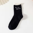 thumbnail image 2 of Women's Flowers Socks Cute Print Black and White Short Socks Ankle Socks Comfortable Ruffle Socks Gifts For Women Daily Wear E One Size, 2 of 7