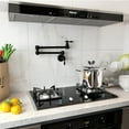 thumbnail image 3 of Boyel Living Pot Filler Kitchen Faucet Folding Sink Faucet, Single Hole Double Joint Swing Arm Pot Filler Folding Kitchen Faucet in Matte Black, 3 of 8