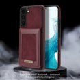 thumbnail image 5 of Feishell Wallet Case for Samsung S22, [RFID Blocking] Credit Card Holder Back Magnetic Buckle Luxury Premium PU Leather Purse Flip Kickstand Shockproof Cover for Samsung Galaxy S22, Winered, 5 of 8
