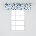 thumbnail image 2 of Floral Design Window Valance, Pastel Dream of Blooming Flowers in Peachy and Creamy Details, Curtain Valance for Kitchen Bedroom with Rod Pocket, 54" X 18", Pale Blue and Cadet Blue, by Ambesonne, 2 of 2