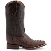FERRINI Men's Hornback Caiman Dakota Toe Boots, Color: Chocolate, Size: 5-EE (1049309105EE)