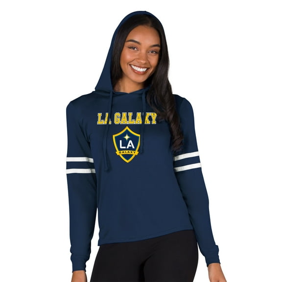 Women's Concepts Sport Navy LA Galaxy Marathon-Hoodie Top