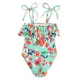 thumbnail image 3 of Hiijoy Toddler Girls Spaghetti Strap Ruffle One-Piece Swimsuit Bathing Suit, Sizes 12M-5T, 3 of 3