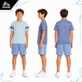 thumbnail image 2 of RBX Boys Activewear Set with Performance Mesh Jersey Tees and Athletic Gym Shorts 3 Piece Outfit, 2 of 7