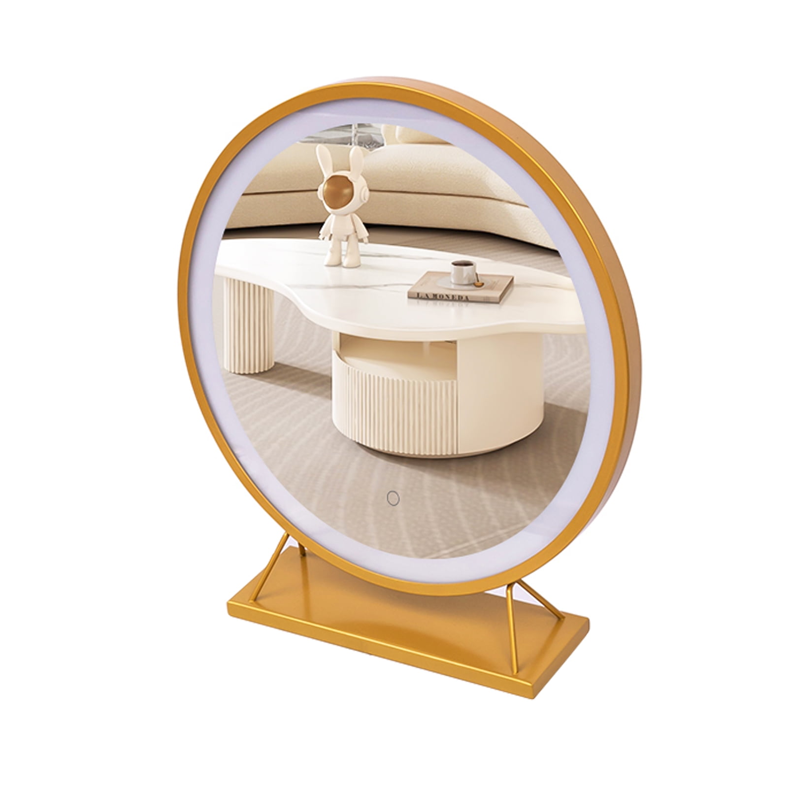 Resenkos 16 Inch Makeup Vanity Mirror with Lights, LED Lighted Makeup Mirror Smart Touch Control Golden