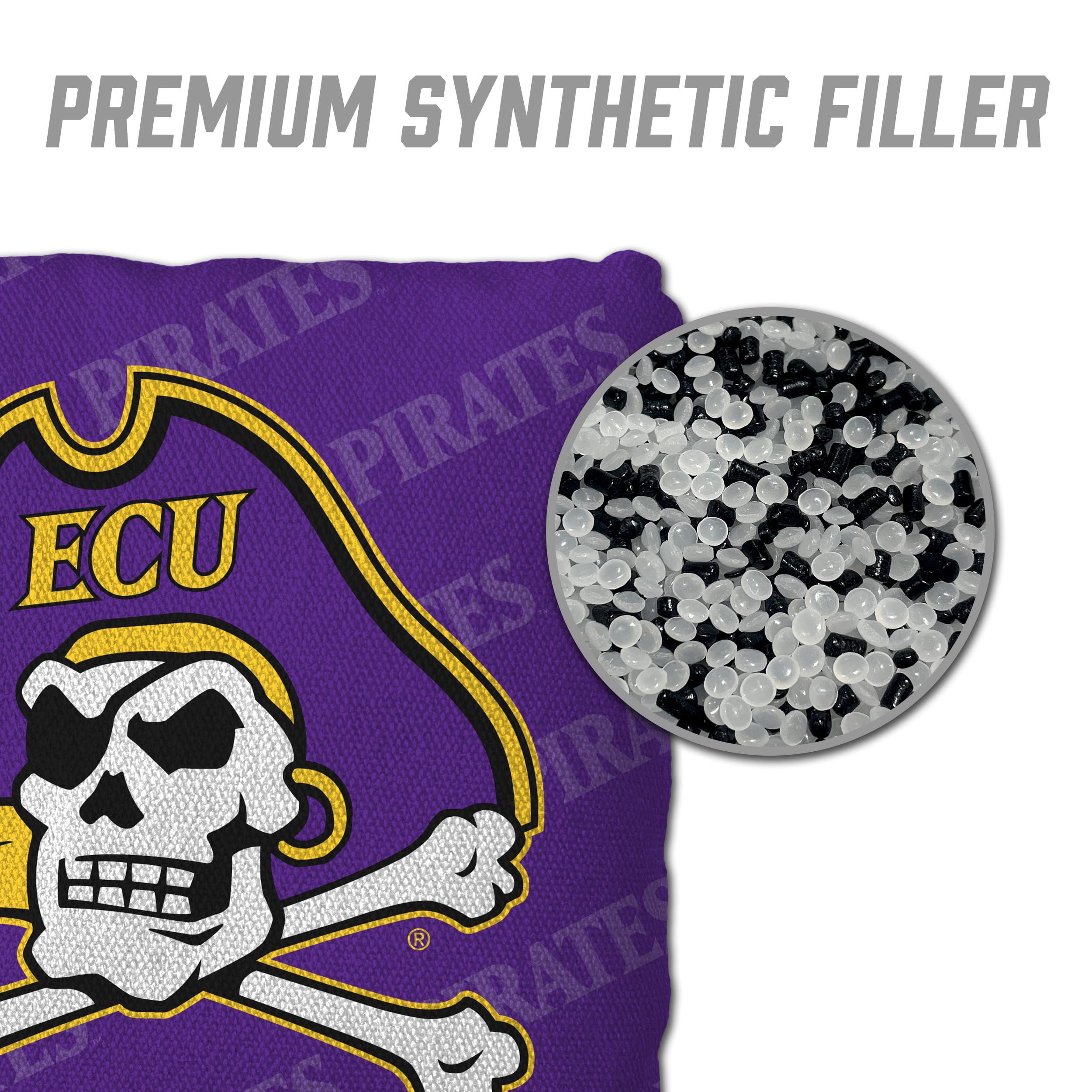 NCAA East Carolina Pirates Cornhole Bags - 4PK - Purple