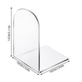 thumbnail image 4 of Acrylic Bookend, Clear Book End for Heavy Books, Bookend Holders for Shelves, Arch Book Stopper to Hold Books, Decorative Bookends for Home, Office, 4 of 5