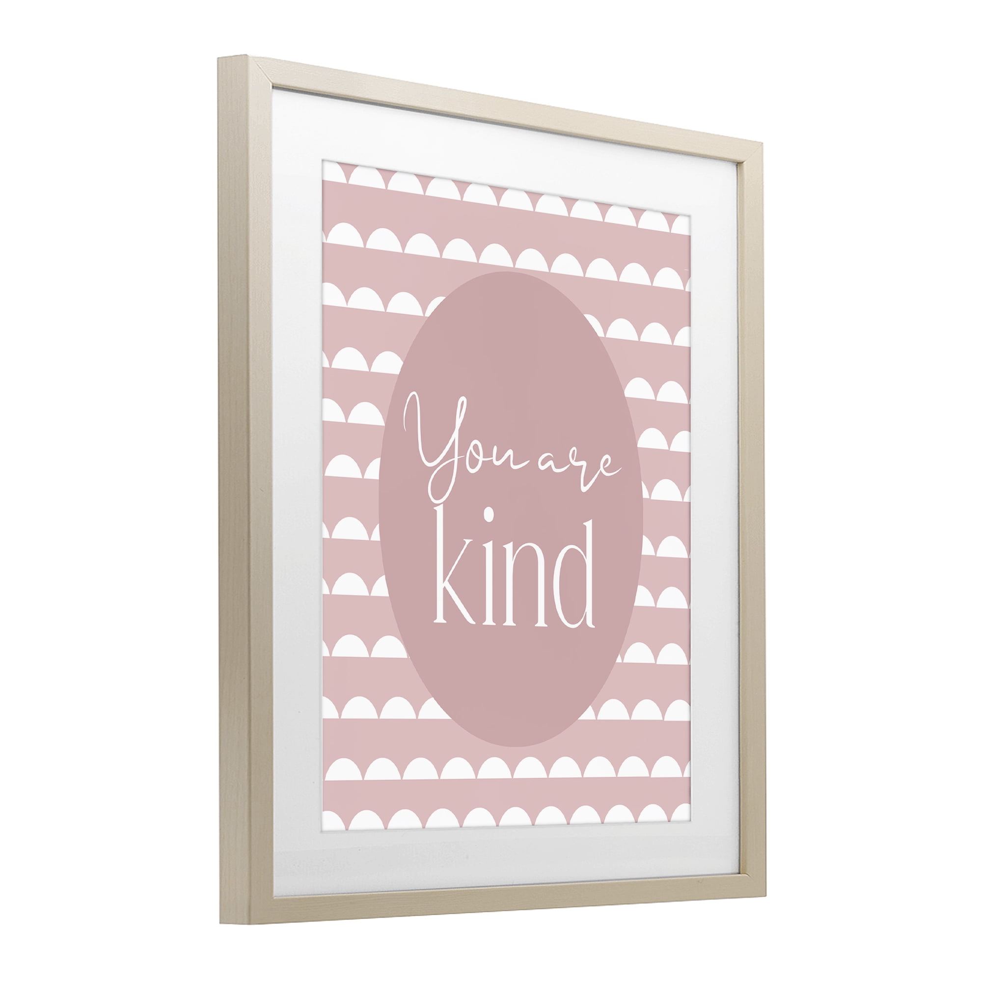 Stupell Industries You Are Kind Blush Pink Birch Framed Print Under Glass, design by Christine Simpson Art