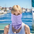 thumbnail image 2 of Unique Bargains 1 Pc Neck Gaiter Ice Silk Solid Scarf Mask Bandana Light Purple, 2 of 5