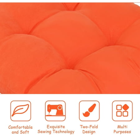 Goplus 42" Seat/Back Chair Cushion Tufted Pillow Swing ...