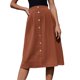 thumbnail image 5 of Txlixc Falda Midi femenina, falda elástica de cintura sólida vintage, adecuada para citas casuales Txlixc  moda, 5 of 8