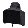 thumbnail image 3 of Sombrero de pescador informal con protección solar para playa, camping, escalada, deportes, mujeres y hombres. Negro, 3 of 9