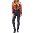 thumbnail image 2 of Chaqueta bomber de mujer INSPIRE CHIC con lentejuelas, cierre de cremallera y bolsillos ocultos en gris y rosa, 2 of 6