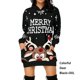 thumbnail image 3 of Qarigey Sudadera con capucha para mujer Sudadera con capucha de longitud media con estampado navideño Sudadera con capucha de manga larga para otoño Prendas para la parte del cuerpo Ciervo negro XXL, 3 of 6