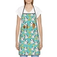 thumbnail image 3 of Yiaed Panda Bathing In The Bath Print Kitchen Apron with Hand Wipe Pockets,Big Pocket,Aprons for Women with Pockets, Waterproof for Cooking Baking, 3 of 7