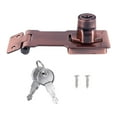 thumbnail image 1 of FUTUREORYY 1Set Golden Keyed Hasp Lock for Door Latch Lock with Key Outdoor Use, 1 of 6
