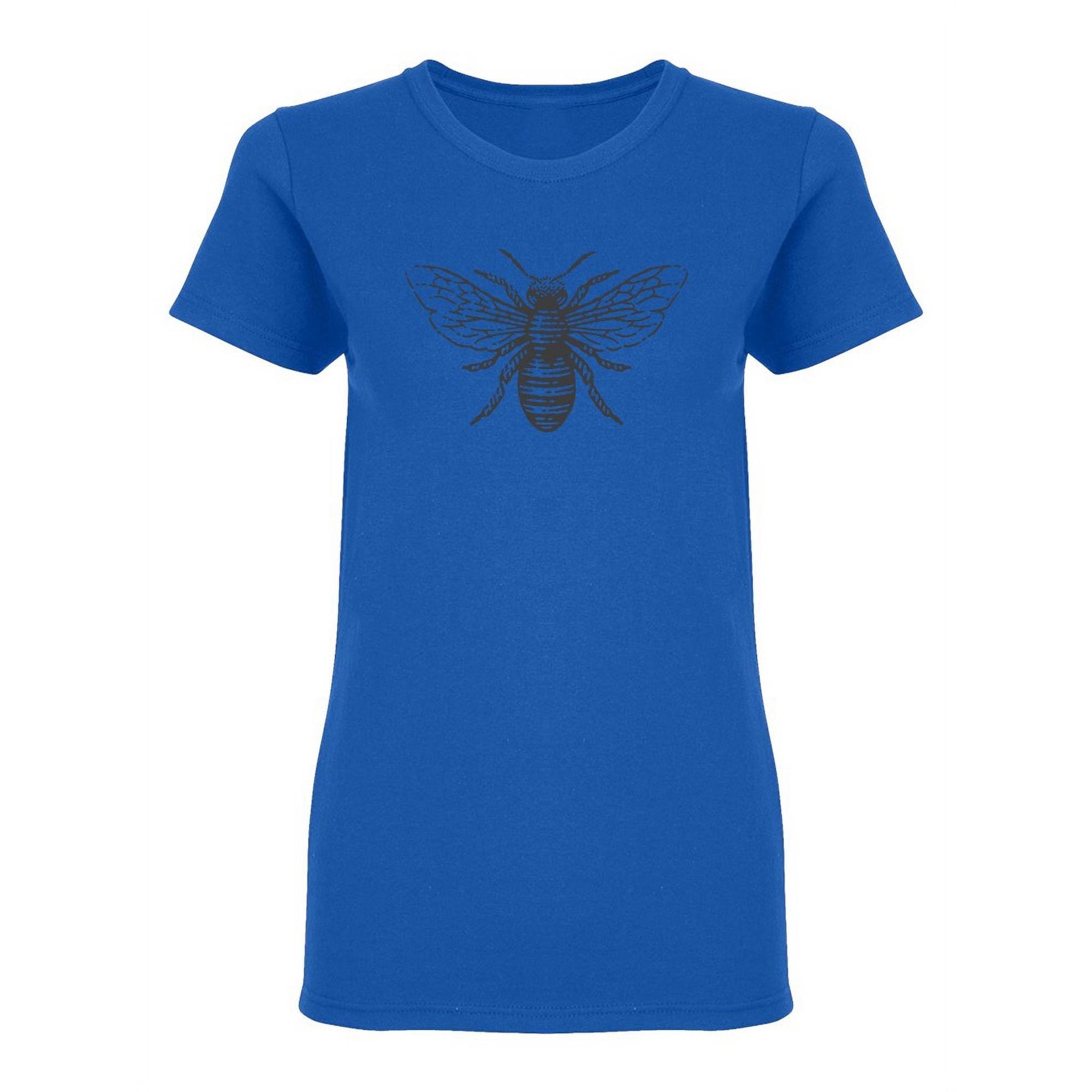 Vintage Bee Hand Drawn Design Shaped T-Shirt Women -Image by Shutterstock Female Small