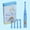 Blue, variant on Kids Electric Toothbrush with 5 Cleaning Modes and 2 Mins Brushing Timer, IPX7 Waterproof Battery Powerd Toothbrus with 4 Bursh Heads for Kids Aged 3+ (Blue)