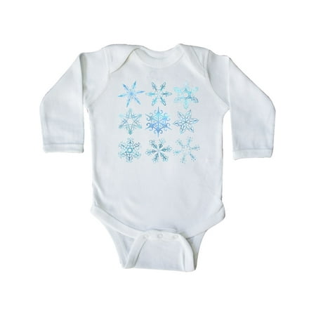 

Inktastic Winter Snowflakes Gift Baby Boy or Baby Girl Long Sleeve Bodysuit