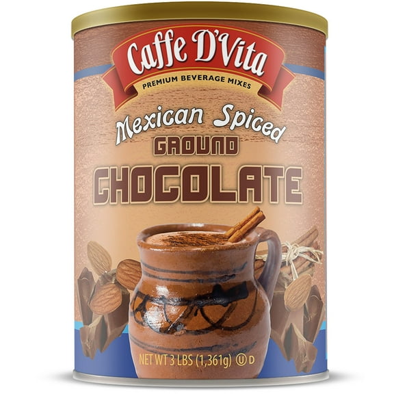 (4 Pack) Caffe D'Vita Mexican Spiced Cocoa Mix, 3lb. Canisters