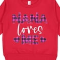 thumbnail image 3 of Inktastic My Nana Loves Me Hearts in Pink Plaid Toddler Sweatshirt, 3 of 4