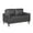 Dark Gray, variant on Lexicon Malcolm Faux leather Love Seat in Chocolate
