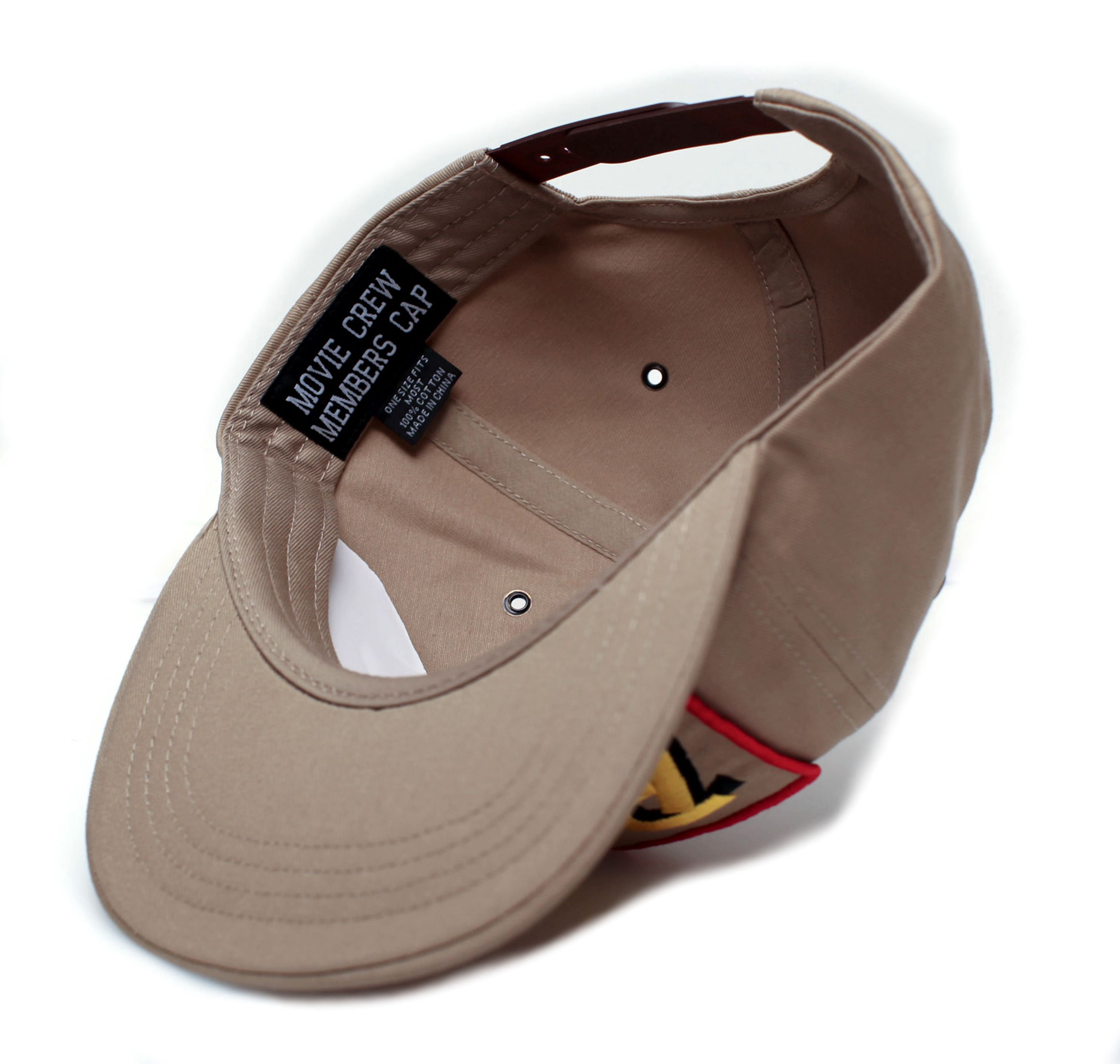 Raiders of The Lost Ark Flat Bill Hat Movie Crew Cap Adult Khaki