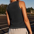 thumbnail image 6 of ZyeKqe Going out Tops for Women Sleeveless Shirts Crewneck Ribbed Knit Stretchy Slim Fitted Basic Tees, 6 of 7