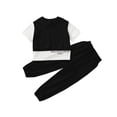 thumbnail image 1 of Minnieouse Conjunto de ropa de verano para niñas, camiseta de manga corta de estilo informal para niños, pantalones de moda, ropa, chándal, conjuntos de ropa Negro 170cm, 1 of 6