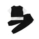 thumbnail image 1 of Jumpingount Conjunto de ropa de verano para niñas, camiseta de manga corta de estilo informal para niños, pantalones de moda, ropa, chándal, conjuntos de ropa Negro 150cm, 1 of 6