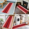 thumbnail image 5 of Red Striped Runner Rug 2x6 FT,Non Slip Hallway Rugs,Modern Minimalist Gradient Lines Country Washable Soft Floor Carpet Throw Runner Carpet Long Rugs for Entryway Kitchen Bedside Sliding Door, 5 of 8