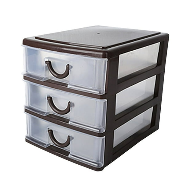 Cajón de plástico beige de 3 capas Yongwei para dormitorio, baño, armario y sala de manualidades.