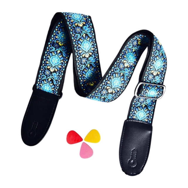 lionlar Electric Guitar Strap Portable for Mandolin Electric Guitar Classical Guitar blue