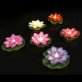 thumbnail image 5 of 6Pcs Floating Solar Pond Lotus Lights – Led Waterproof Flameless Lotus Lights with Water Lily Pad, Safe for Pools/Fountains/Vases (Colorful), 5 of 7