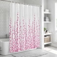 thumbnail image 6 of Pink Shower Curtain, Waterproof Shower Curtains for Bathroom, Polka Dots Watercolor Abstract Art Washable Fabric Bathtub Curtain Set Bath Decor with 12 Hooks Stall 36"x72", 6 of 8
