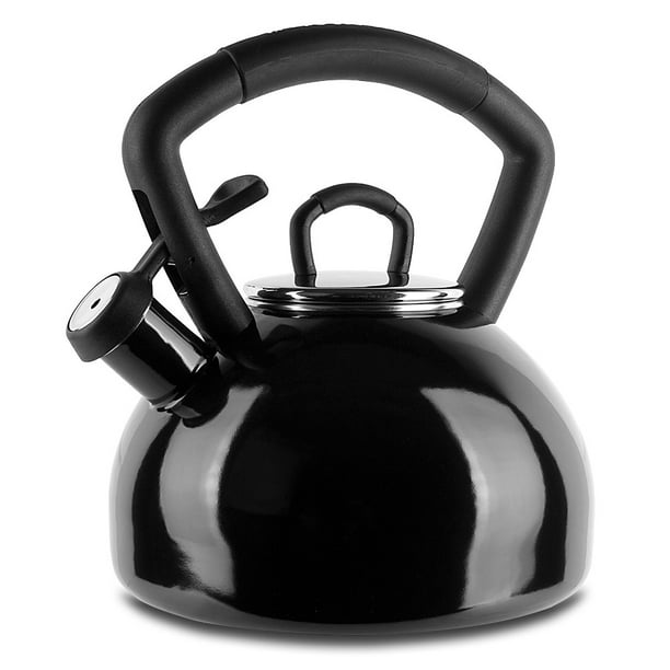 KitchenAid Black 2.25 Quart Porcelain Enamel Tea Kettle