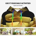 thumbnail image 4 of Haiem Yellow White-Lipped Pit Viper for Women's Fashion Hoodies & Sweatshirts with Kangaroo Pocket,Hooded Sweatshirt with Eye-catching Drawstrings-Medium, 4 of 7