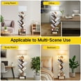 thumbnail image 5 of OUTONLIFE Floor Lamp with Shelf,Tree Bookcasewith Light, 7-Tier Floor Standing Bookcase for Living Room Bedroom, Office, Brown, 5 of 10