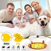 KingFurt 2 Pack Flea Trap Indoor Flea Light for Inside Your Home with 6 Sticky Disc & 6 Bulbs & 2 Electric Wires Pet and Kid ,Sticky Dome Bed Trap Non-