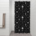 thumbnail image 2 of Black White Moon Leaf Eye Star Pattern Shower Curtain 36"x72" ,Bathroom Decorative Shower Curtains Set with 12 Hooks,Modern Waterproof Washable Shower Curtain, 2 of 6