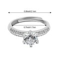 thumbnail image 4 of Anillo Yashi elegante anillo de diamantes para mujer anillo abierto anillo de bodas regalo de color D pareja de bodas, 4 of 5