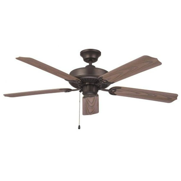 ELLINGTON ALLWEATHER 52 IN. AGED BRONZE TRIMOUNT CEILING FAN