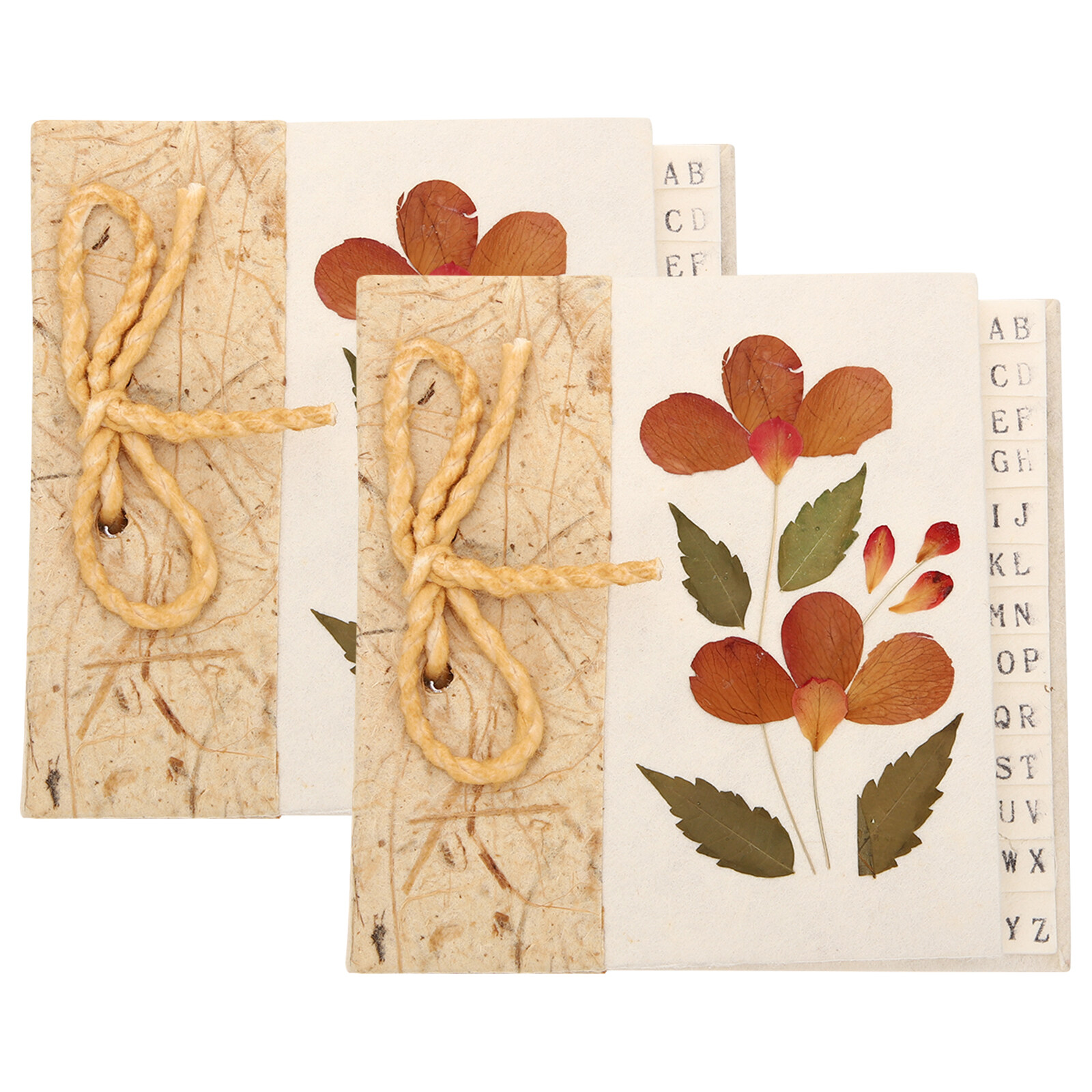 2Pcs Small Address Book Telephone Book with Alphabetical Tabs Pocket